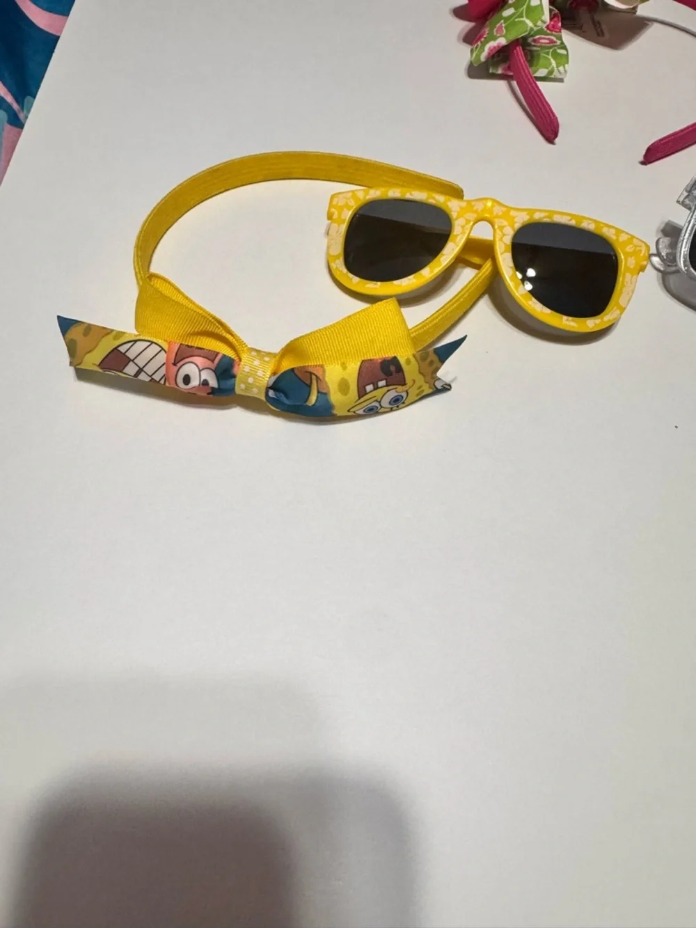 Kids Fashion Sunglasses and Headband Set - Yellow, Pink, Purple, White